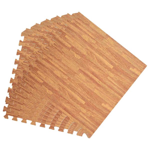 Мат за под басейн 50 pcs Дърво 18 м² EVA Пяна