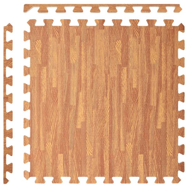Мат за под басейн 50 pcs Дърво 18 м² EVA Пяна