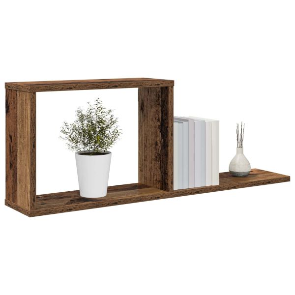 Плаващи рафтове 2 pcs Старо дърво 80 x 15 x 30 см