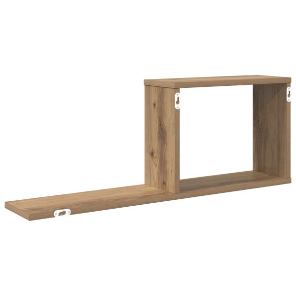 Плаващи рафтове 2 pcs Дъб артизан 80 x 15 x 30 см