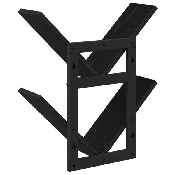 Плаваща стена 2 pcs Черен дъб 43 x 15 x 47 см