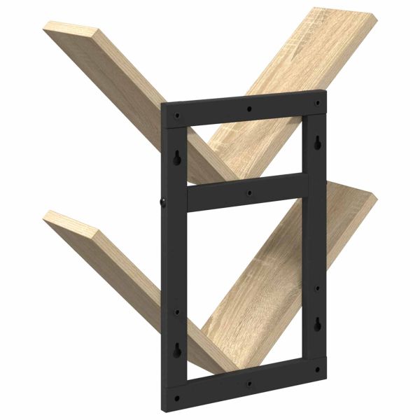 Плаваща стена 2 pcs Дъб сонома 43 x 15 x 47 см