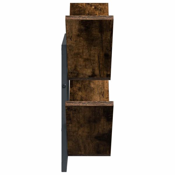 Плаваща стена 2 pcs Опушен дъб 43 x 15 x 47 см