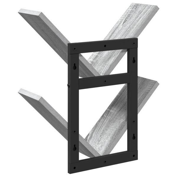 Плаваща стена 2 pcs Сив Сонома 43 x 15 x 47 см