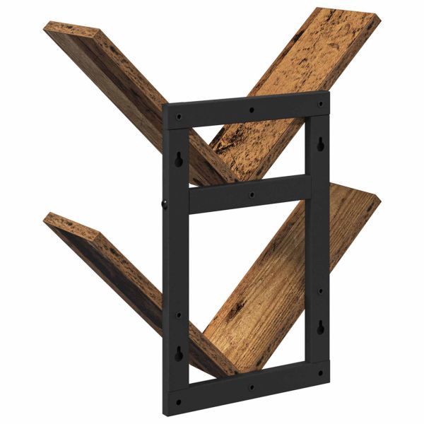 Плаваща стена 2 pcs Старо дърво 43 x 15 x 47 см