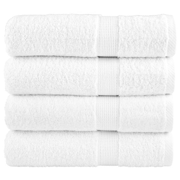 Премиум хавлиени кърпи SOLUND 4 бр бели 100x150 см 600 gsm