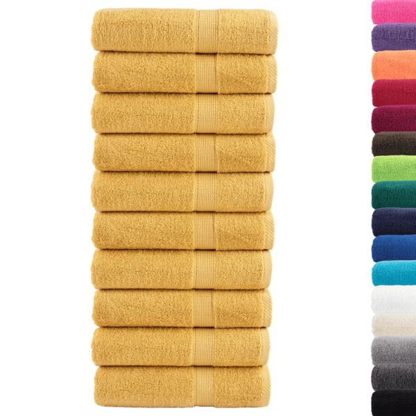 Премиум хавлиени кърпи SOLUND 10 бр злато 100x150 см 600 gsm