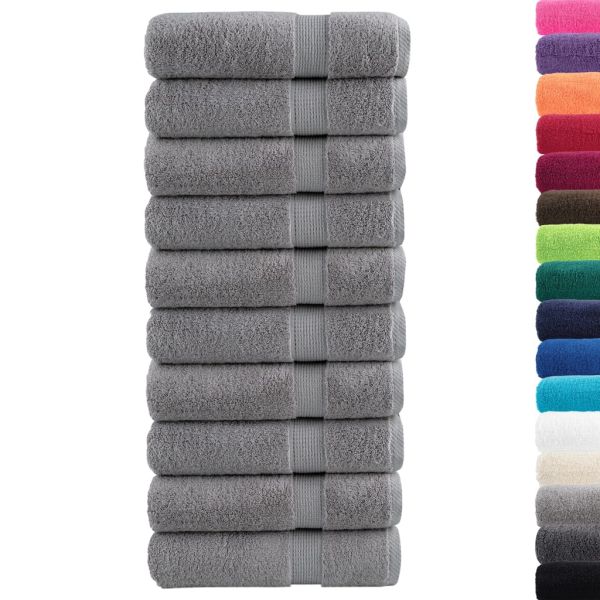 Премиум хавлиени кърпи SOLUND 10 бр сиви 100x150 см 600 gsm