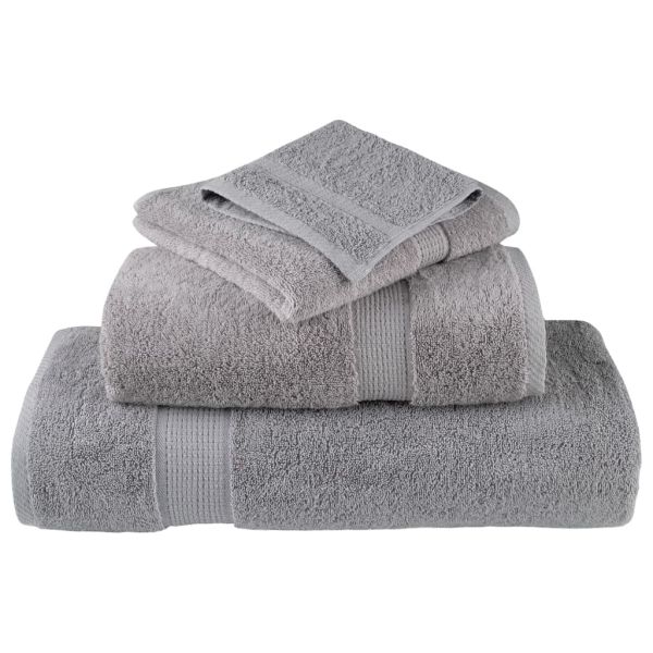 Премиум кърпи SOLUND 4 бр сиви 100x200 см 600 gsm