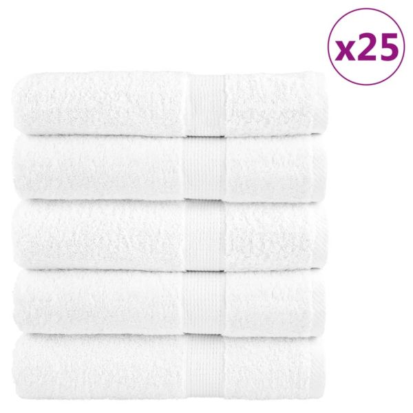 Премиум кърпи за баня SOLUND 25 бр бели 70x140 см 600 gsm