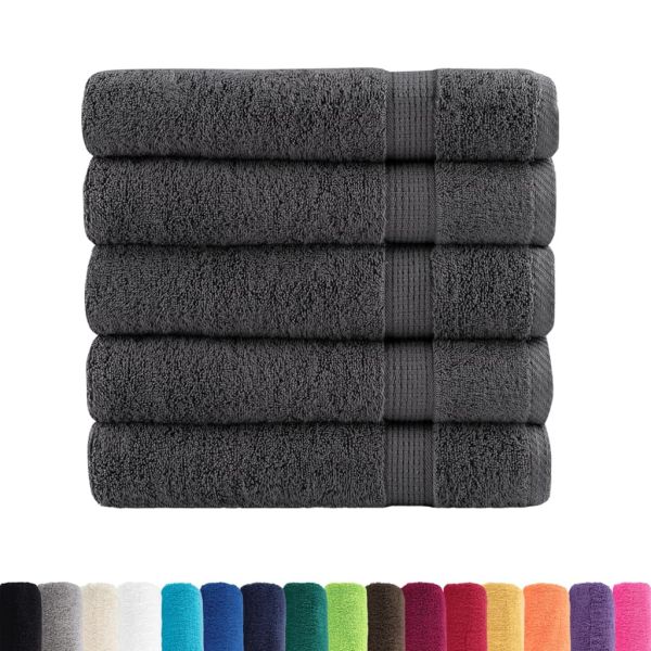 Премиум хавлии SOLUND 25 бр антрацит 100x150 см 600 gsm