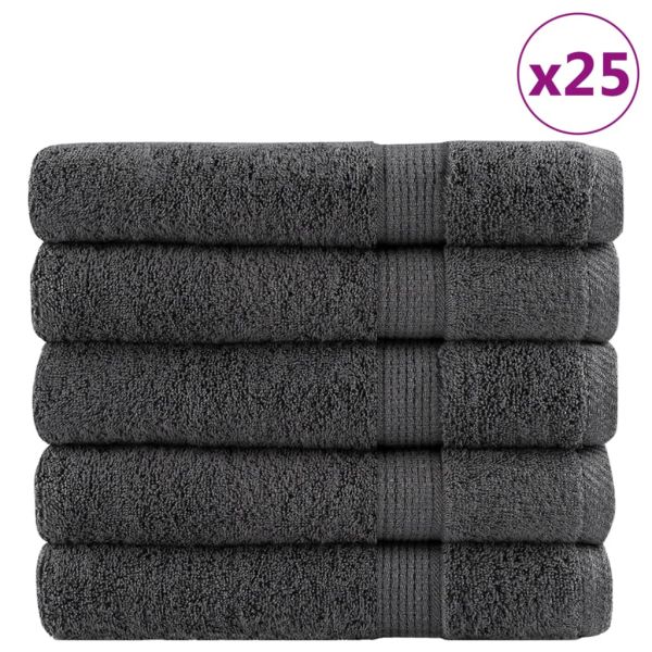 Премиум сауна кърпи SOLUND 25 бр антрацит 80x200 см 600 gsm