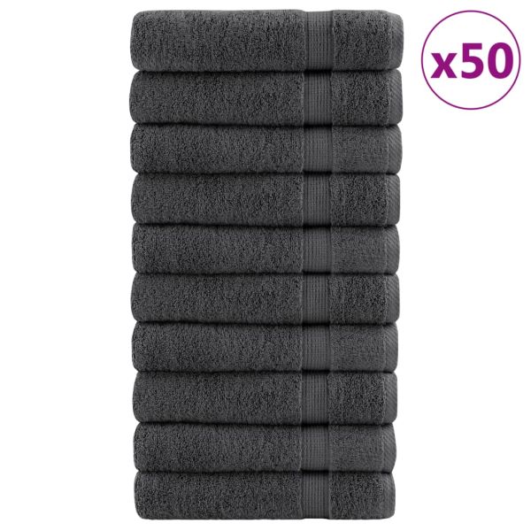 Премиум кърпи за ръце SOLUND 50 бр антрацит 50x100 см 600 gsm