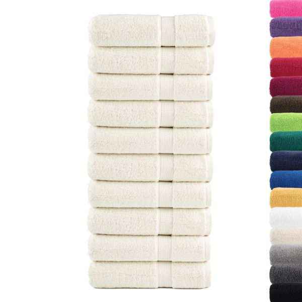 Премиум хавлиени кърпи SOLUND 10 бр зелени 100x150 см 600 gsm