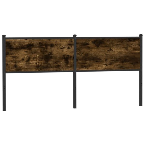 Резервна табла за легло, опушен дъб, 180 см, инженерно дърво и стомана