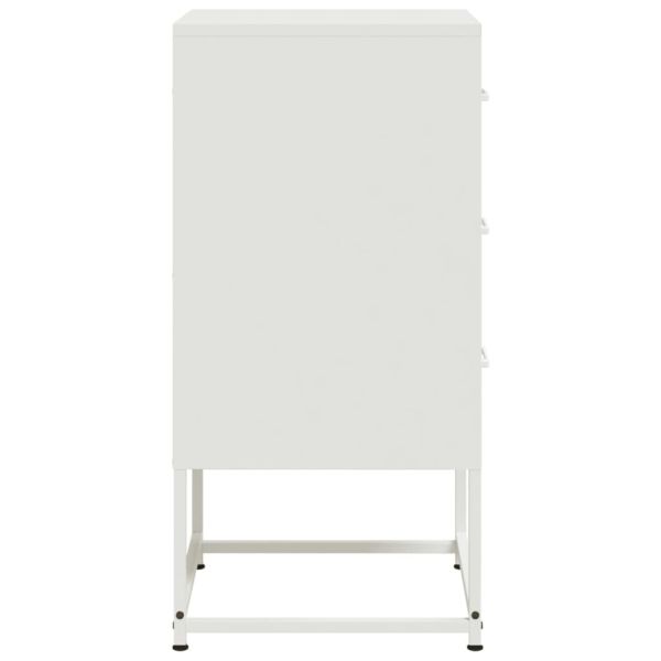 Нощни шкафчета 2 бр бял 36x39x78 см стомана