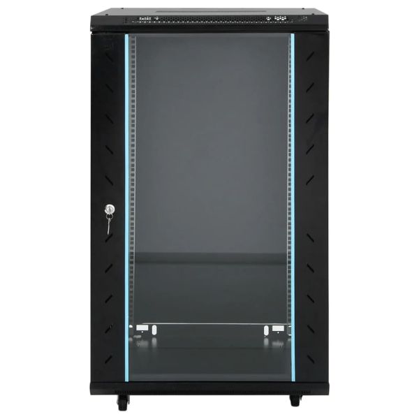 18U сървърен шкаф, 19", IP20, черен, 60x60x100 см