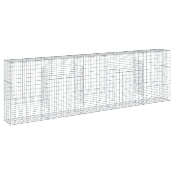 Габионна кошница с покритие, 500x50x150 см, поцинковано желязо
