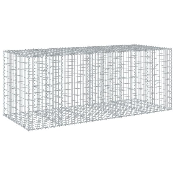 Габионна кошница с покритие, 250x100x100 см, поцинковано желязо