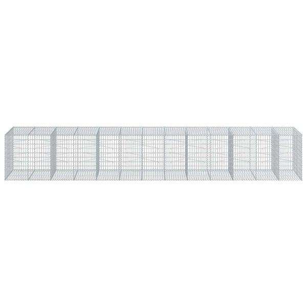 Габионна кошница с покритие, 650x100x100 см, поцинковано желязо