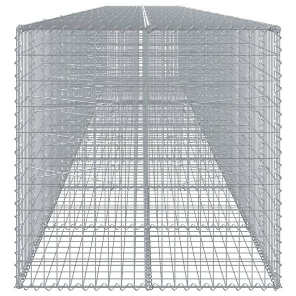 Габионна кошница с капак, 1000x100x100 см, поцинковано желязо