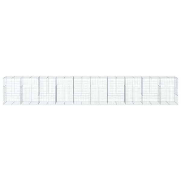 Габионна кошница с покритие, 1000x100x150см, поцинковано желязо
