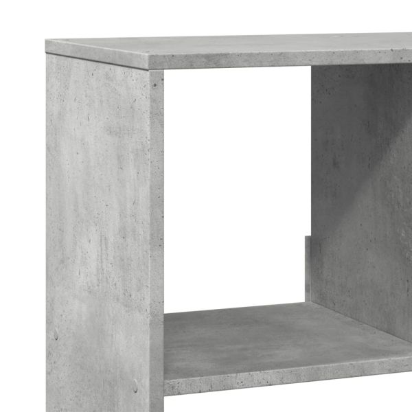 Библиотека, бетонно сива, 100x33x125,5 см, инженерно дърво
