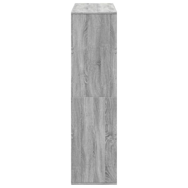 Разделител за стая сив сонома 100x33x125,5 см инженерно дърво