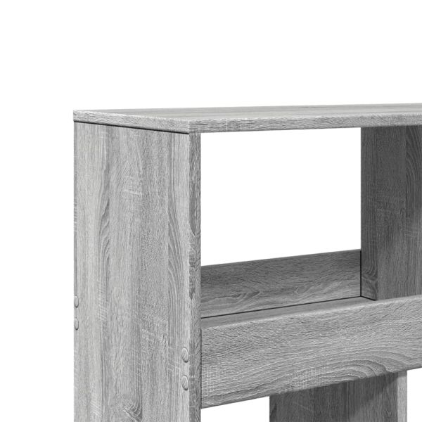 Разделител за стая сив сонома 100x33x125,5 см инженерно дърво