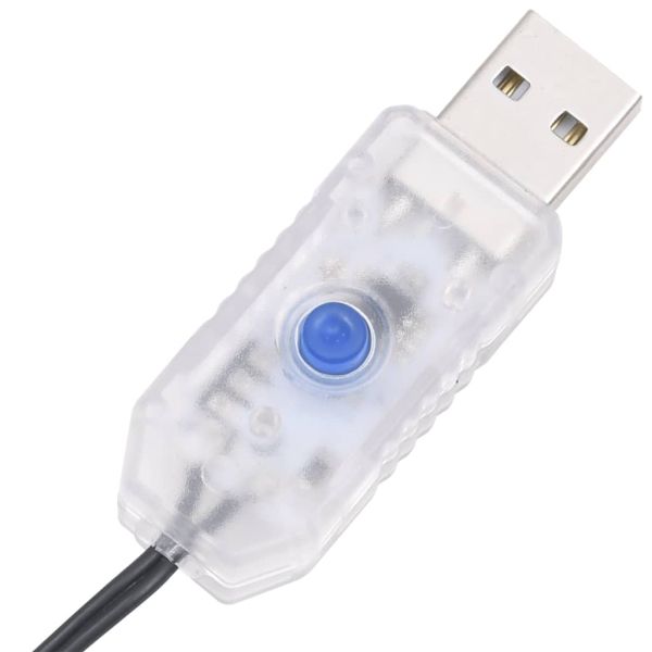 Изкуствена коледна елха с 300 LED и флокиран сняг 180 см