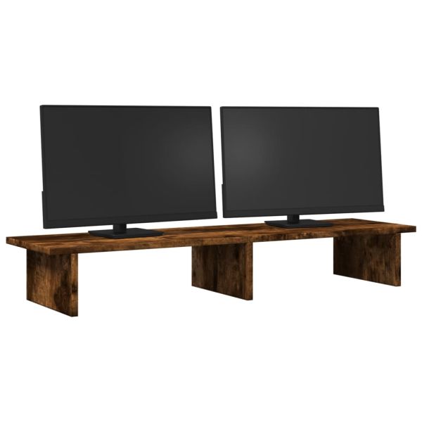 Поставка за монитор, опушен дъб, 100x27x15 см, инженерно дърво