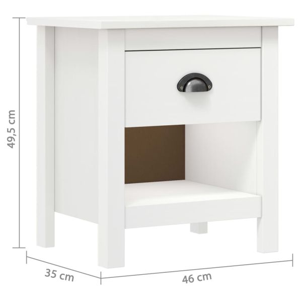 Нощни шкафчета 2 бр Hill 46x35x49,5 см борово дърво масив