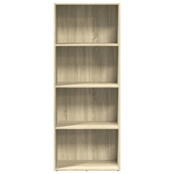 Библиотека, сонома дъб, 60x30x152 см, инженерно дърво
