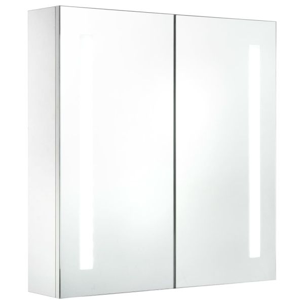 LED шкаф с огледало за баня, 60x14x62 см