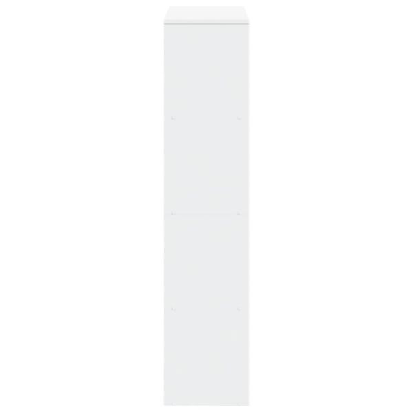 Разделител за стая / библиотека, бял, 4 нива, 131,5x29x131,5 см