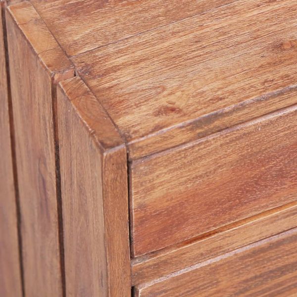 Нощно шкафче с 3 чекмеджета 35x25x35 см махагоново дърво масив