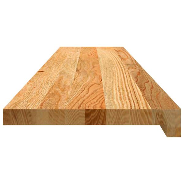 Стълбищни стъпала, 8 бр, светлокафяви, 120x30x2 см, дъб масив