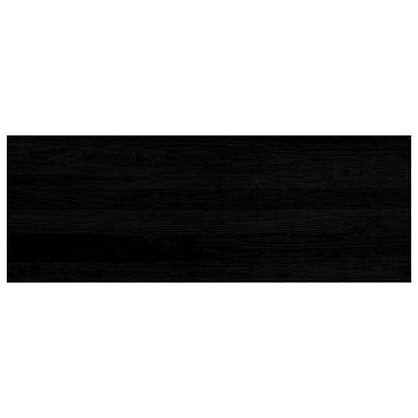 Прозоречни первази, 2 бр, кафяво-черни, 110x40x2 см, дъб масив