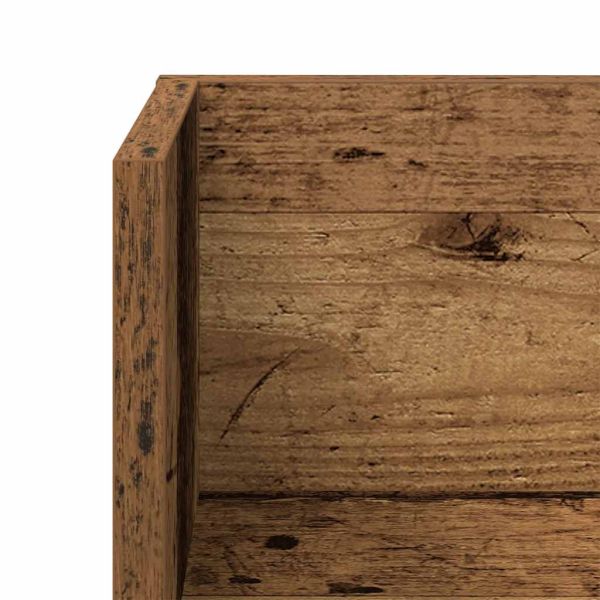 Стенни рафтове 2 бр старо дърво 100x16,5x16,5см инженерно дърво