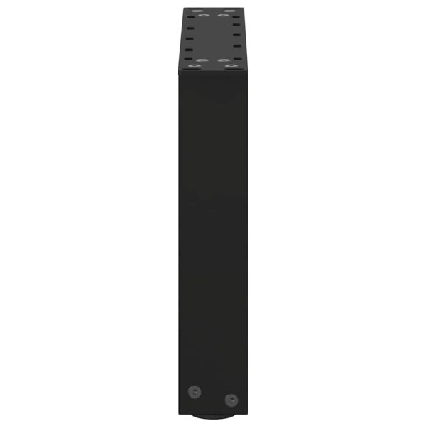 Крака за масичка за кафе, U-образни, 2 бр., черни, 40 x (30-31) см, стомана