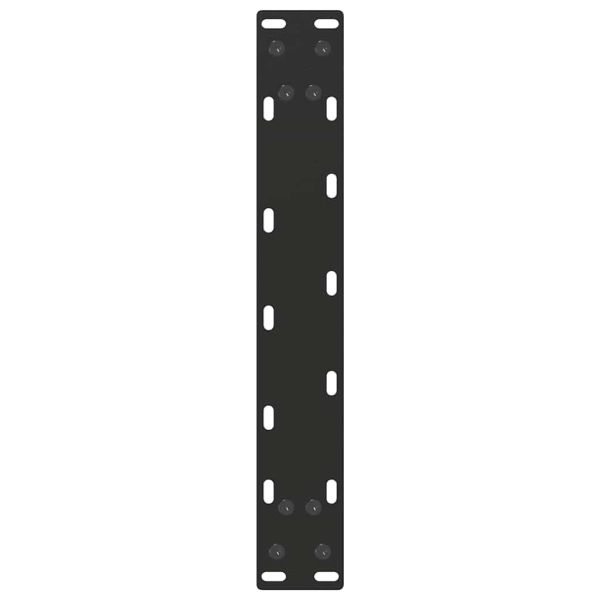 Крака за масичка за кафе, U-образни, 2 бр., черни, 40 x (30-31) см, стомана