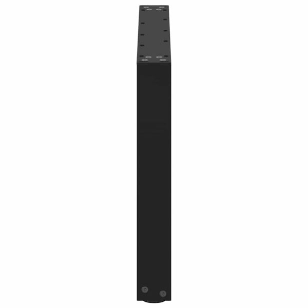 Крака за масичка за кафе, U-образни, 2 бр., черни, 70 x (42-43) см, стомана