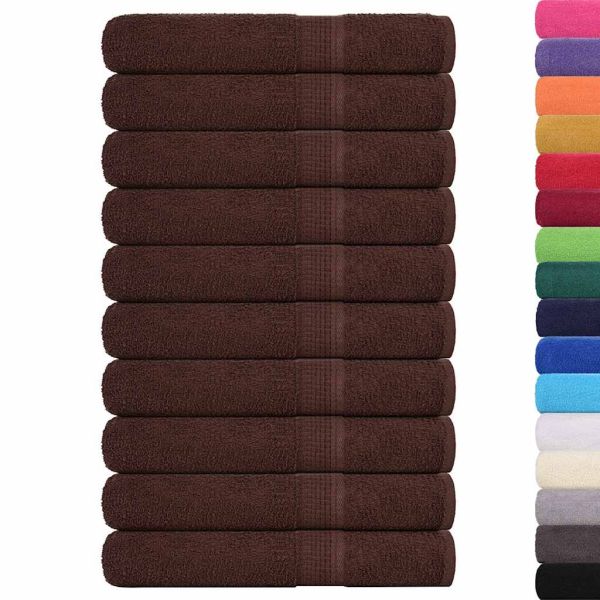 Кърпи за сауна FROGN 10 бр. Кафяви 80x200 см 360 г/м²