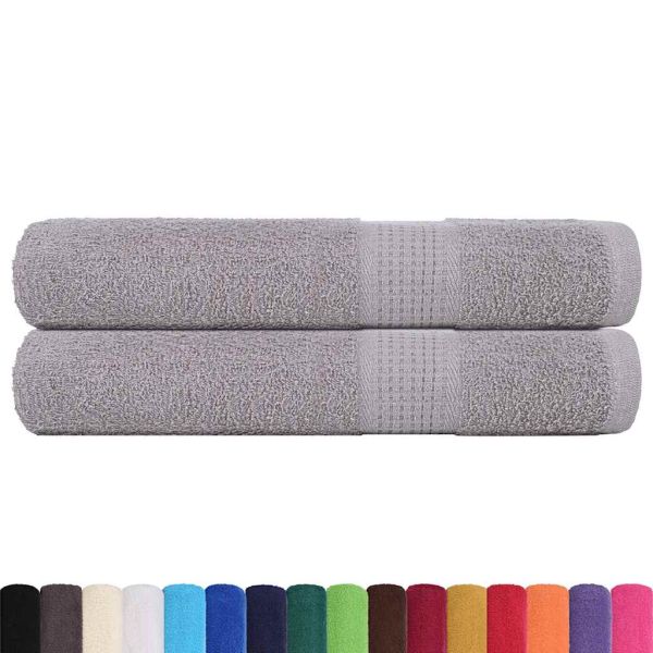 Кърпи за сауна FROGN 2 бр. сиви 80x200 см 360 г/м²