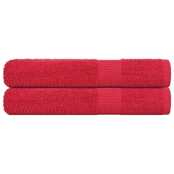 Кърпи за сауна FROGN 2 бр. Червени 80x200 см 360 г/м²