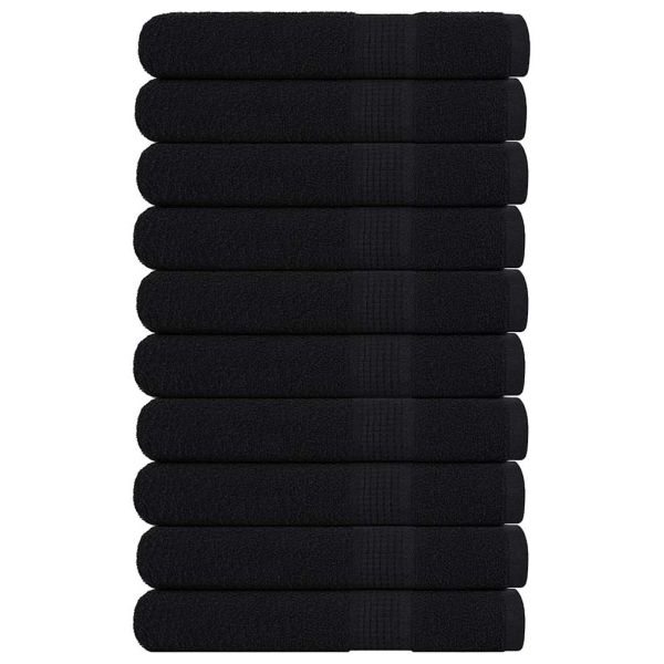 Кърпи за сауна FROGN 10 бр. Черни 80x200 см 360 г/м²