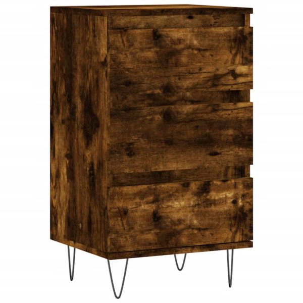 Бюфет опушен дъб 40x35x70 см инженерно дърво