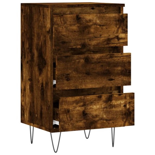 Бюфет опушен дъб 40x35x70 см инженерно дърво