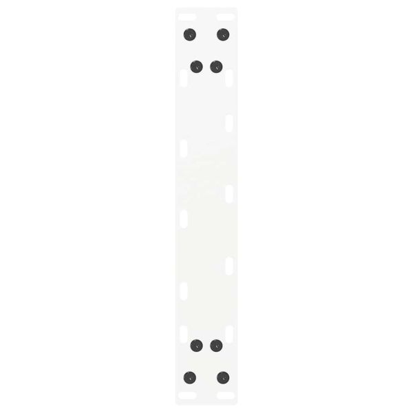 Крака за масичка за кафе, U-образни, 2 бр., бели, 38 x (42-43) см, стомана