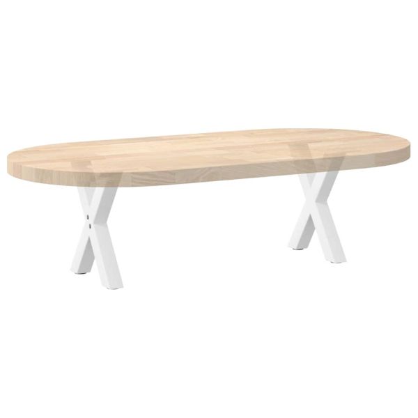 Крака за масичка за кафе, X-образни, 2 бр., бели, 37 x (30-31) см, стомана